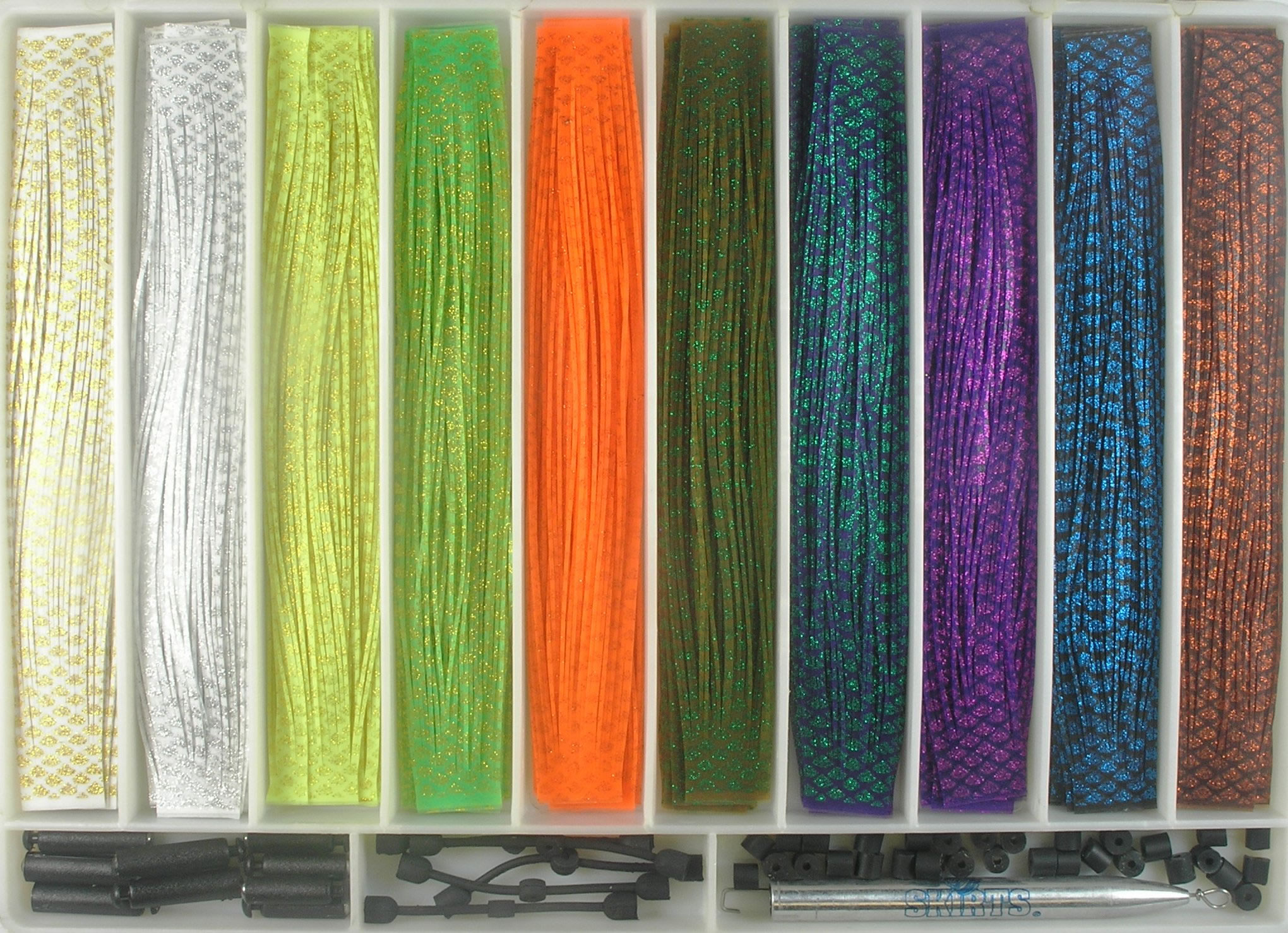 Spinnerbait Skirts, Silicone Lure Skirt, Mixed Colors 600 Strands